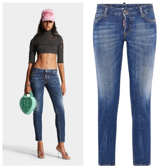 DSQUARED2 The Original Twiggy Cool Girl Jeans Size IT 34/ US 00 Skinny - Picture 1 of 12